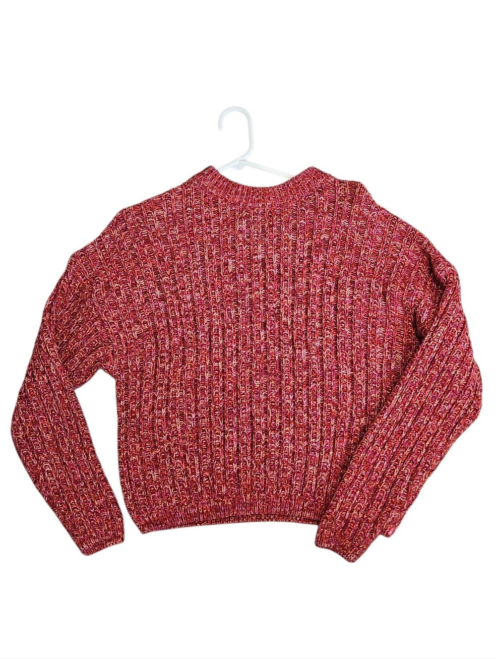 Cozy Pink Purple Red Knit Sweater Universal Thread Size Large Chunky